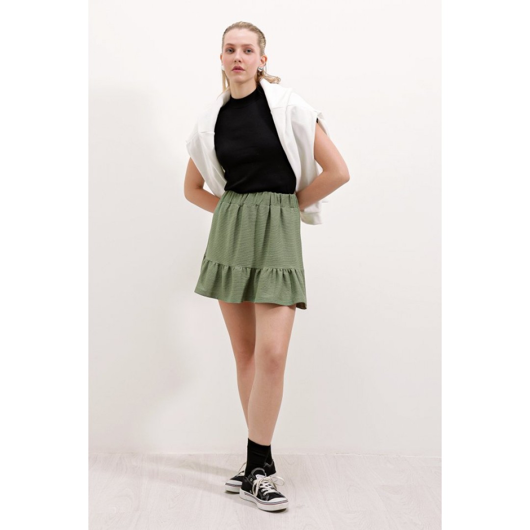 1884 Örme Mini Etek - Çağla 145143 1884 Örme Mini Etek - Çağla 145143