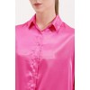 3985 Oversize Saten Gömlek - Fuşya 145163 3985 Oversize Saten Gömlek - Fuşya 145163