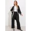 6643 Örme Kimono Takım - Siyah 145177