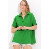 Yeşil Oversize Polo Yaka Örme Bluz 0486 145206 Yeşil Oversize Polo Yaka Örme Bluz 0486 145206