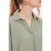 Çağla Oversize Polo Yaka Örme Bluz 0486 145210 Çağla Oversize Polo Yaka Örme Bluz 0486 145210