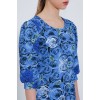 Saks Gül Desenli Midi Elbise 2477 145226 Saks Gül Desenli Midi Elbise 2477 145226