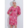 Nar Gül Desenli Midi Elbise 2477 - 145227 Nar Gül Desenli Midi Elbise 2477 - 145227