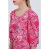 Nar Gül Desenli Midi Elbise 2477 - 145227 Nar Gül Desenli Midi Elbise 2477 - 145227