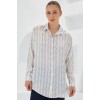 Bej Beyaz Desenli Oversize Saten Gömlek 3985 - 145269 Bej Beyaz Desenli Oversize Saten Gömlek 3985 - 145269