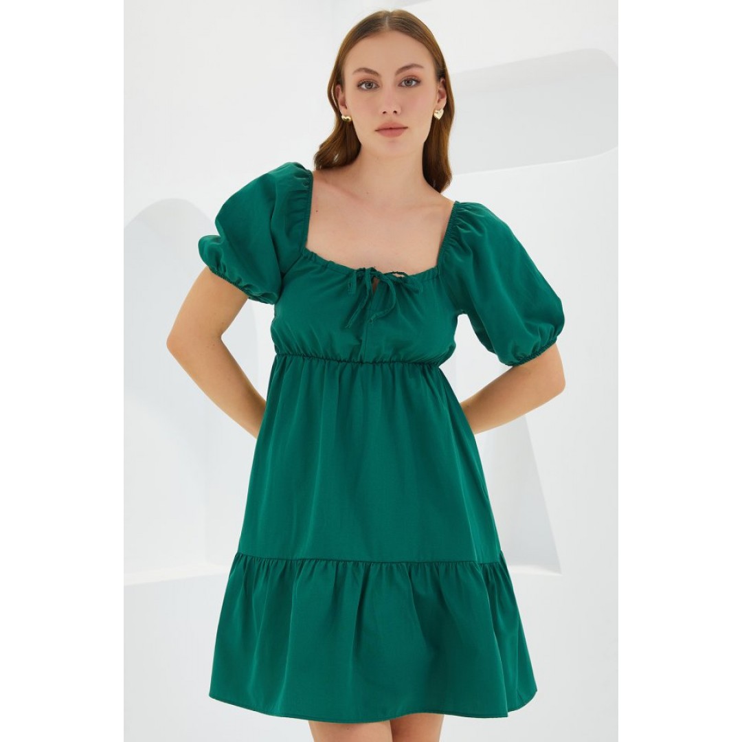 2351 Kloş Poplin Elbise - Y.Zümrüt 145271 2351 Kloş Poplin Elbise - Y.Zümrüt 145271