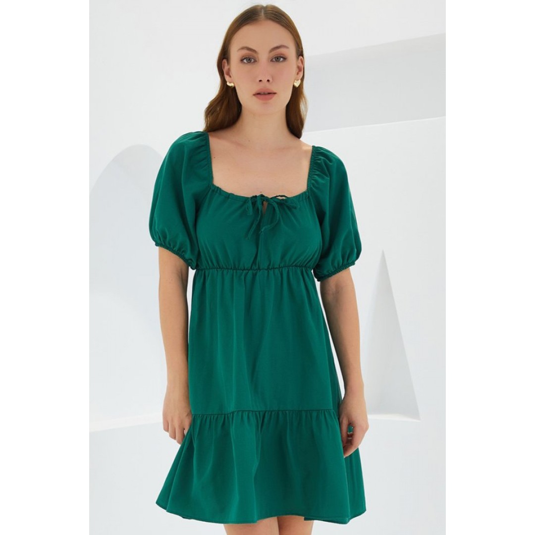 2351 Kloş Poplin Elbise - Y.Zümrüt 145271 2351 Kloş Poplin Elbise - Y.Zümrüt 145271