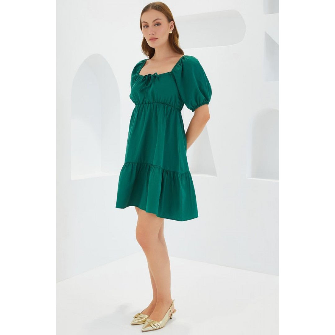 2351 Kloş Poplin Elbise - Y.Zümrüt 145271 2351 Kloş Poplin Elbise - Y.Zümrüt 145271