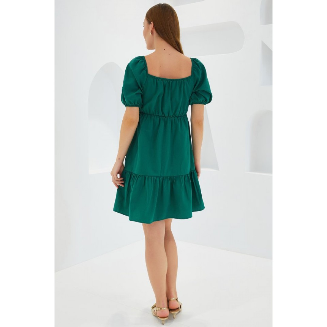 2351 Kloş Poplin Elbise - Y.Zümrüt 145271 2351 Kloş Poplin Elbise - Y.Zümrüt 145271