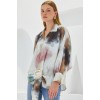 Hardal Ekru Oversize Dökümlü Saten Gömlek 907 - 145294 Hardal Ekru Oversize Dökümlü Saten Gömlek 907 - 145294