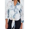 Oversize Dökümlü Crop Saten Gömlek 906 - İndigo 145308 Oversize Dökümlü Crop Saten Gömlek 906 - İndigo 145308