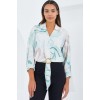 Oversize Dökümlü Crop Saten Gömlek 906 - Mint 145309 Oversize Dökümlü Crop Saten Gömlek 906 - Mint 145309