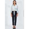 Oversize Dökümlü Crop Saten Gömlek 906 - Mint 145309 Oversize Dökümlü Crop Saten Gömlek 906 - Mint 145309