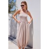 2492 Askılı Örme Salopet Elbise - Bej 145444 2492 Askılı Örme Salopet Elbise - Bej 145444