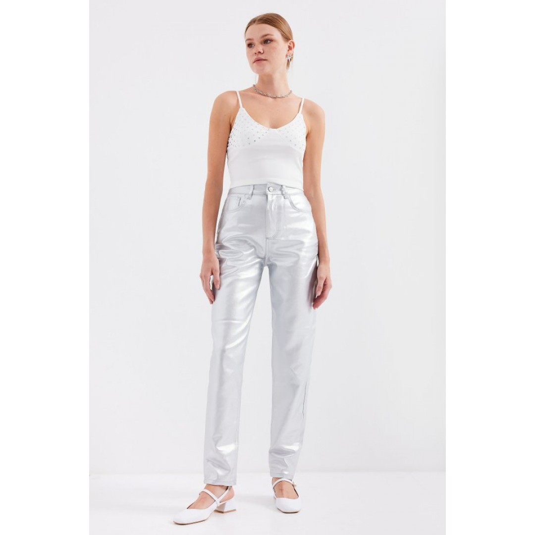 918 İp Askılı Crop Top - Beyaz - 145447 918 İp Askılı Crop Top - Beyaz - 145447