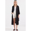 5835 Yırtmaçlı Yazlık Kimono - Siyah - 145507