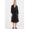 5835 Yırtmaçlı Yazlık Kimono - Siyah - 145507