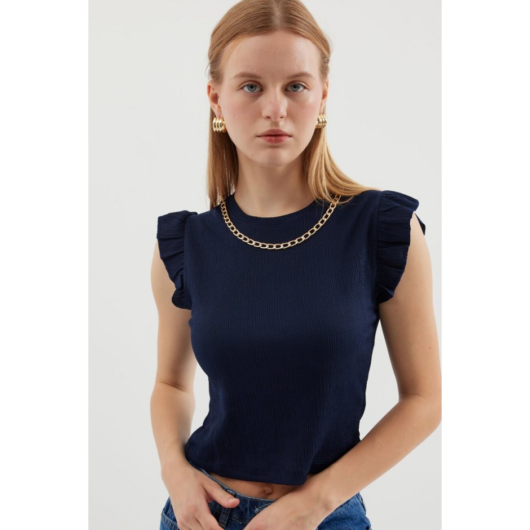 0430 Örme Bluz - Lacivert 145515 0430 Örme Bluz - Lacivert 145515