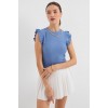 0430 Örme Bluz - İndigo 145516 0430 Örme Bluz - İndigo 145516