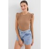 0430 Örme Bluz - Camel 145518 0430 Örme Bluz - Camel 145518