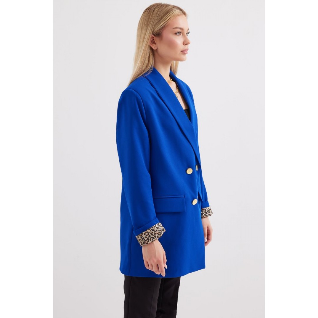 0704 Düğme Detaylı Blazer Ceket - Saks 145529 0704 Düğme Detaylı Blazer Ceket - Saks 145529