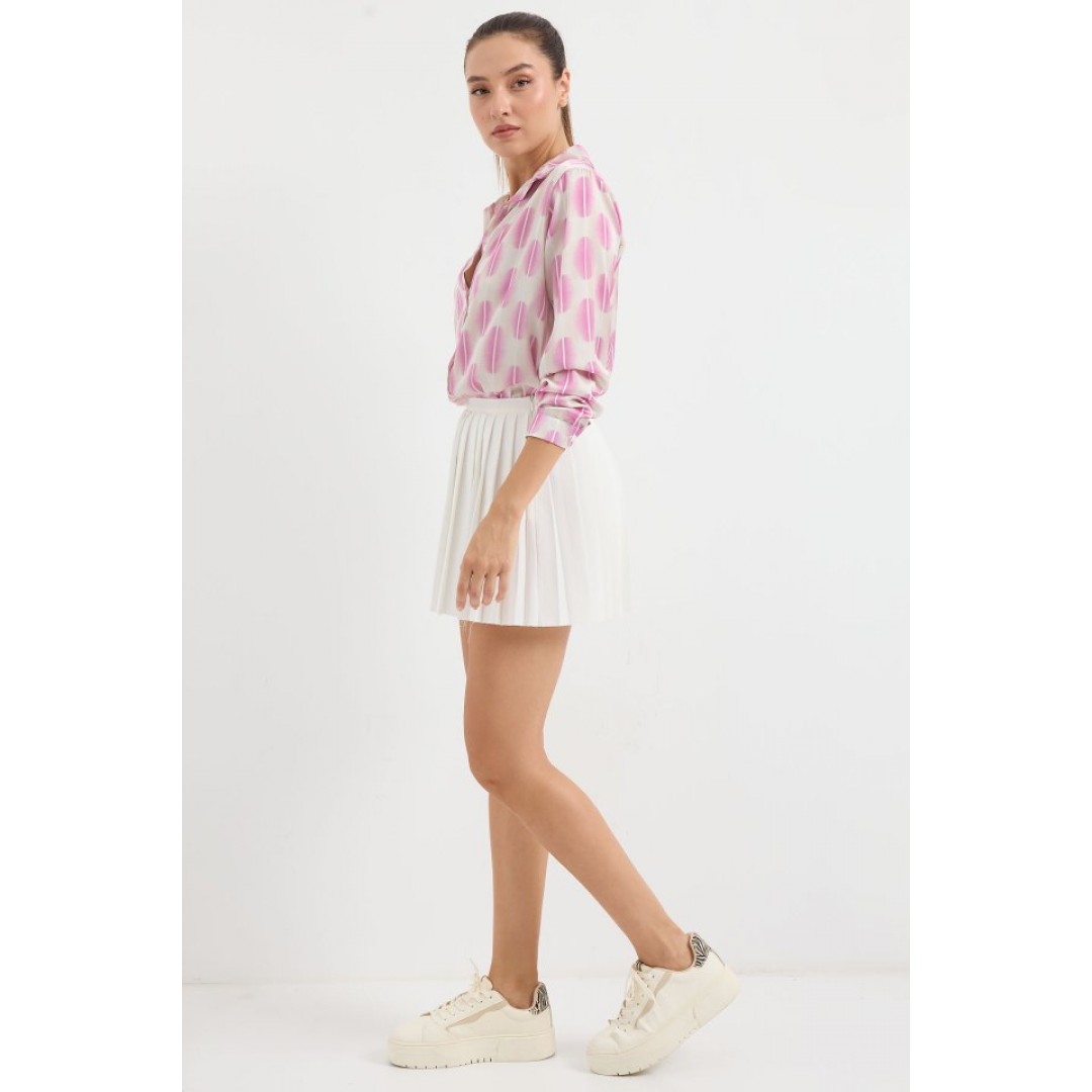 3964 Hafif Dökümlü Saten Gömlek - B.Pembe 145570 3964 Hafif Dökümlü Saten Gömlek - B.Pembe 145570