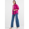 20153 Tek Cepli Oversize Keten Gömlek - Koyu Pembe 145587 20153 Tek Cepli Oversize Keten Gömlek - Koyu Pembe 145587