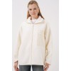 55446 Fermuarlı Oversize Peluş Mont - Bej - 145667 55446 Fermuarlı Oversize Peluş Mont - Bej - 145667