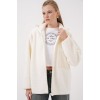 55446 Fermuarlı Oversize Peluş Mont - Bej - 145667 55446 Fermuarlı Oversize Peluş Mont - Bej - 145667