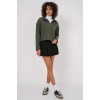 55449 Fermuarlı Yaka Örme Sweatshirt - Haki 145677 55449 Fermuarlı Yaka Örme Sweatshirt - Haki 145677