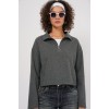 55449 Fermuarlı Yaka Örme Sweatshirt - Antrasit 145679 55449 Fermuarlı Yaka Örme Sweatshirt - Antrasit 145679