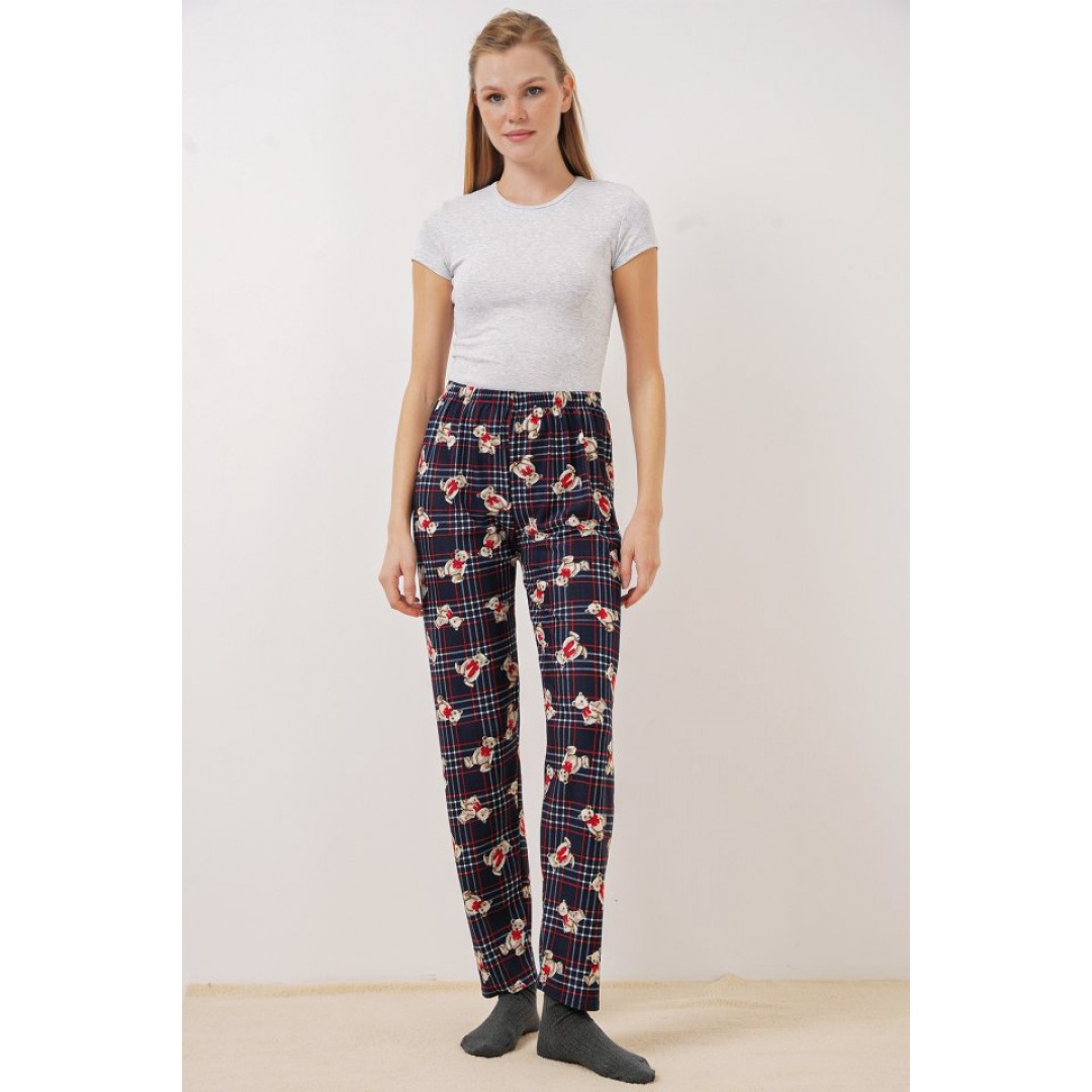4323 Desenli Pijama Altı - Lacivert 145695