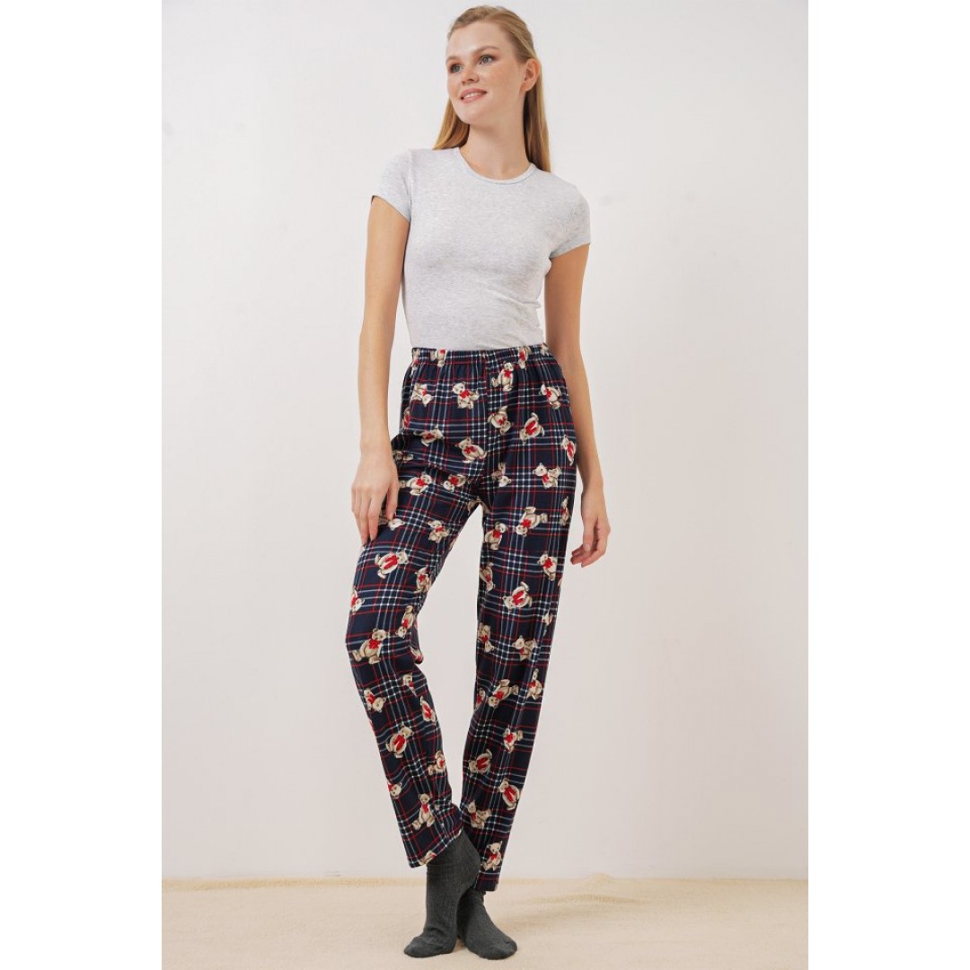 4323 Desenli Pijama Altı - Lacivert 145695