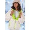 5194 Peluş Mont Ceket - Yeşil 145713