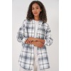 0710 Kapüşonlu Oversize Gömlek - Gri 145720 0710 Kapüşonlu Oversize Gömlek - Gri 145720