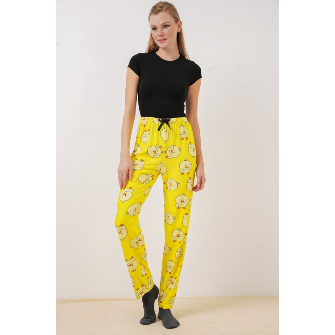 4323 Desenli Pijama Altı - Sarı 145723 4323 Desenli Pijama Altı - Sarı 145723