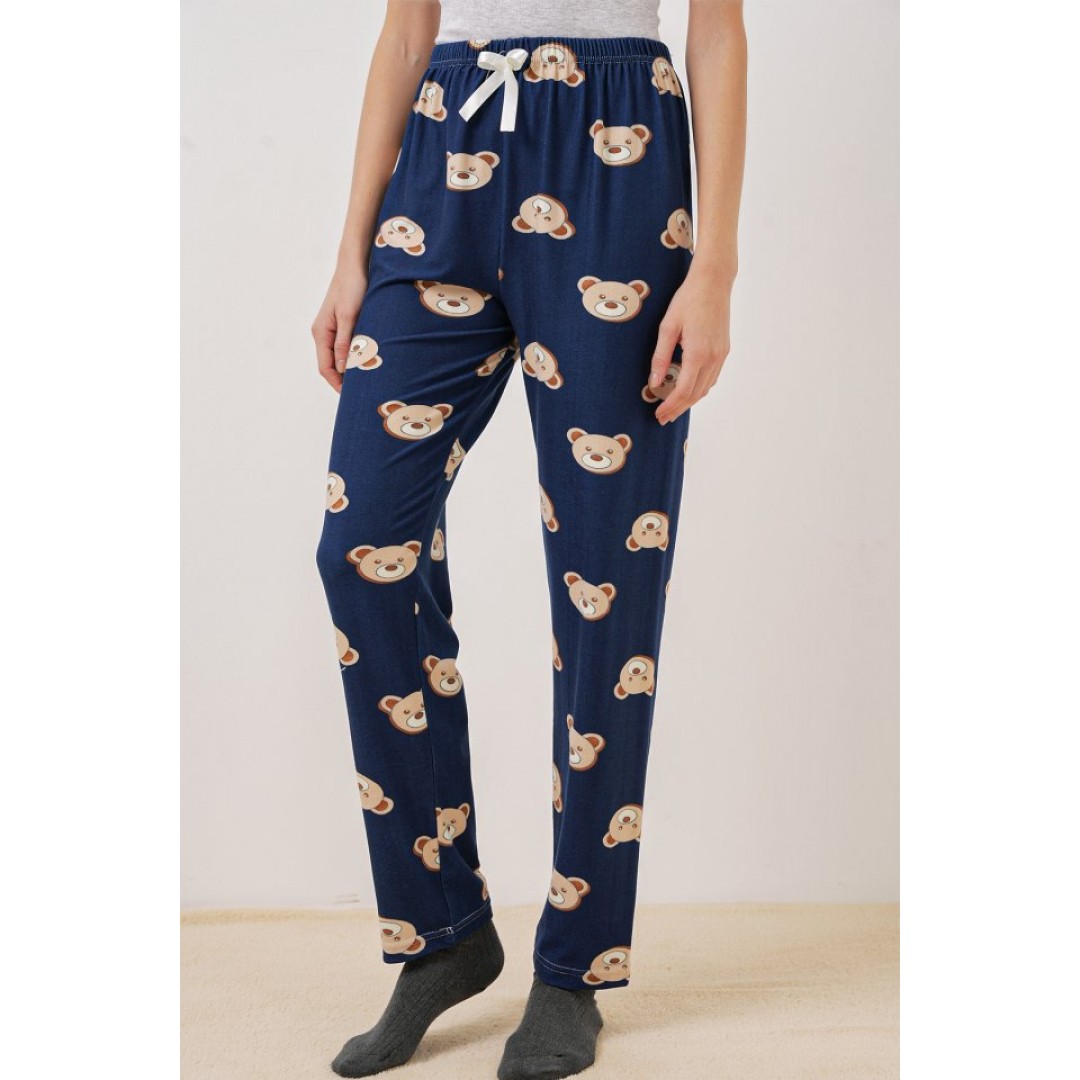 4323 Desenli Pijama Altı - F.Lacivert 145724 4323 Desenli Pijama Altı - F.Lacivert 145724