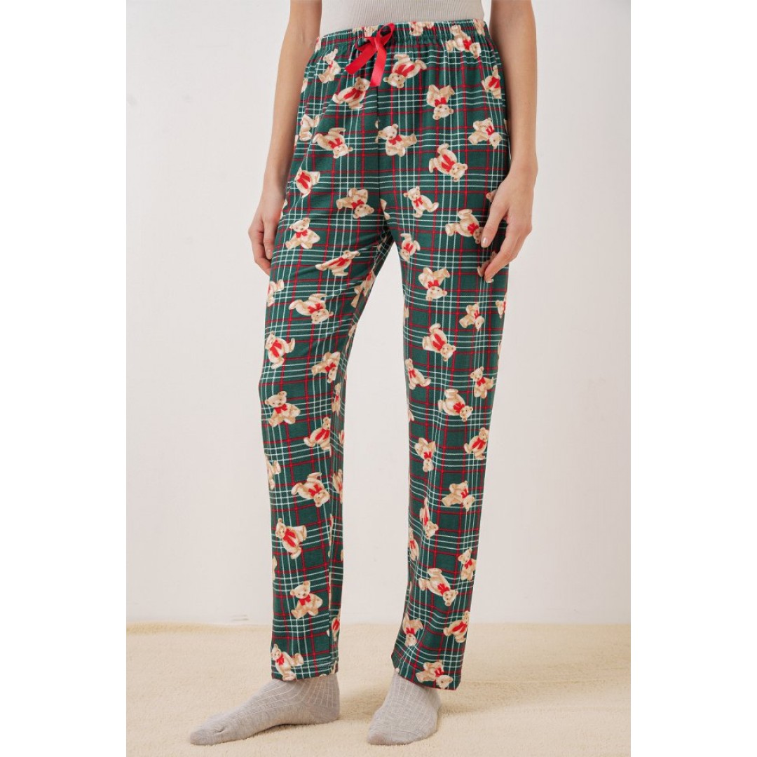4323 Desenli Pijama Altı - Zümrüt Yeşili 145725 4323 Desenli Pijama Altı - Zümrüt Yeşili 145725