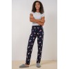 4323 Desenli Pijama Altı - L. Lacivert 145747