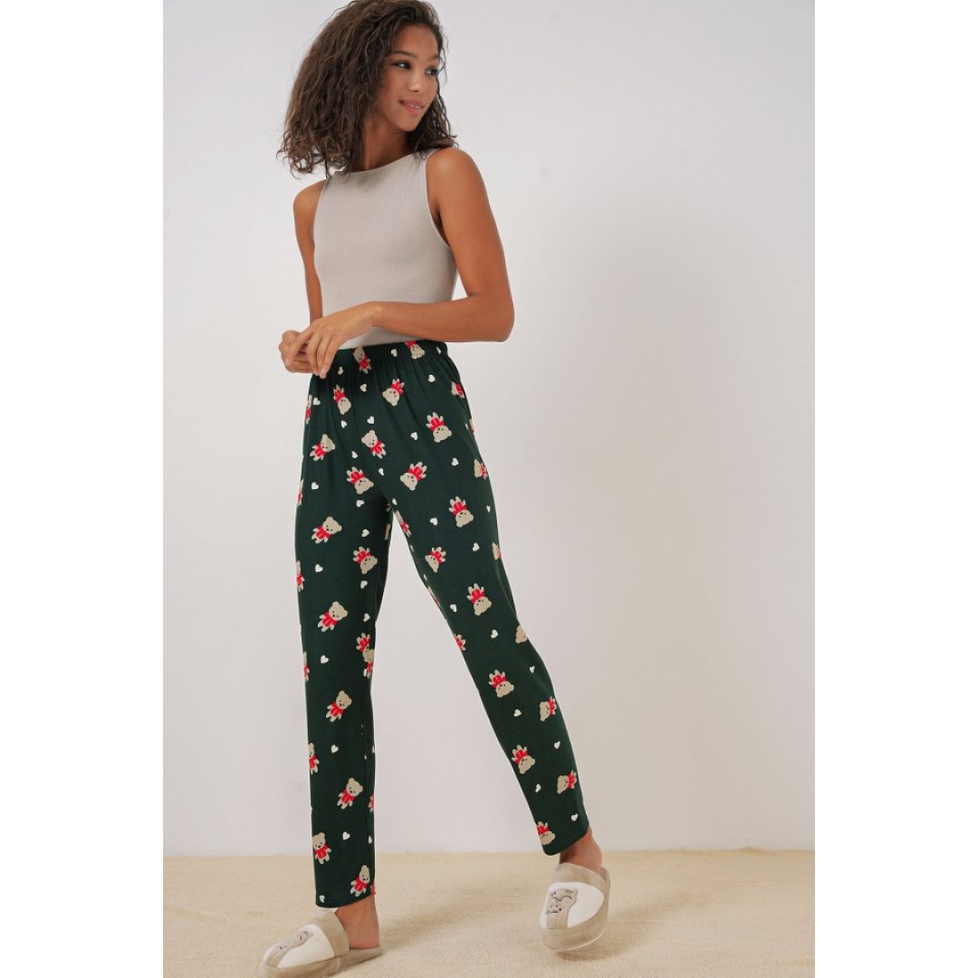 4323 Desenli Pijama Altı - A. Zümrüt Yeşili 145749 4323 Desenli Pijama Altı - A. Zümrüt Yeşili 145749