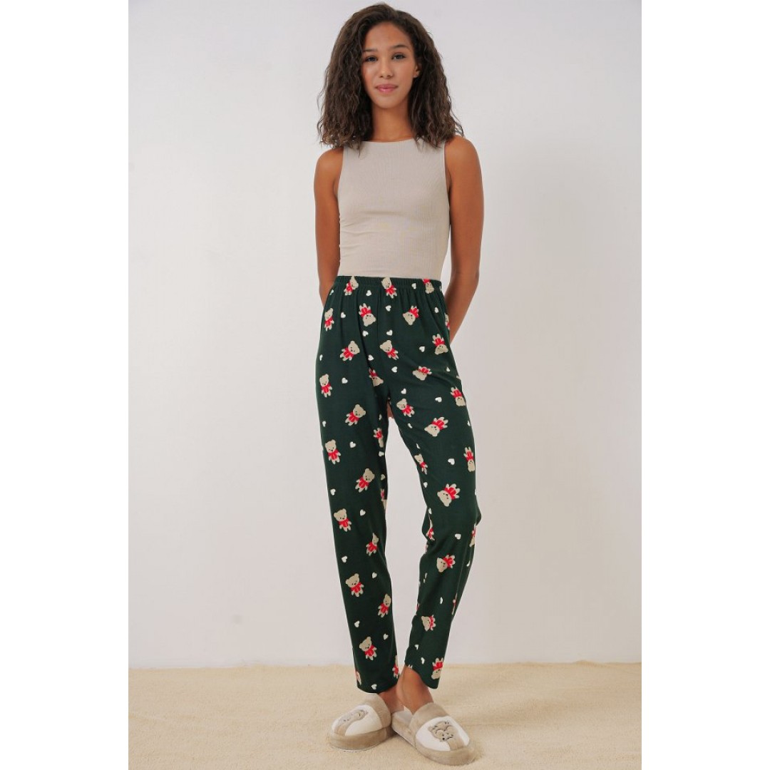 4323 Desenli Pijama Altı - A. Zümrüt Yeşili 145749 4323 Desenli Pijama Altı - A. Zümrüt Yeşili 145749