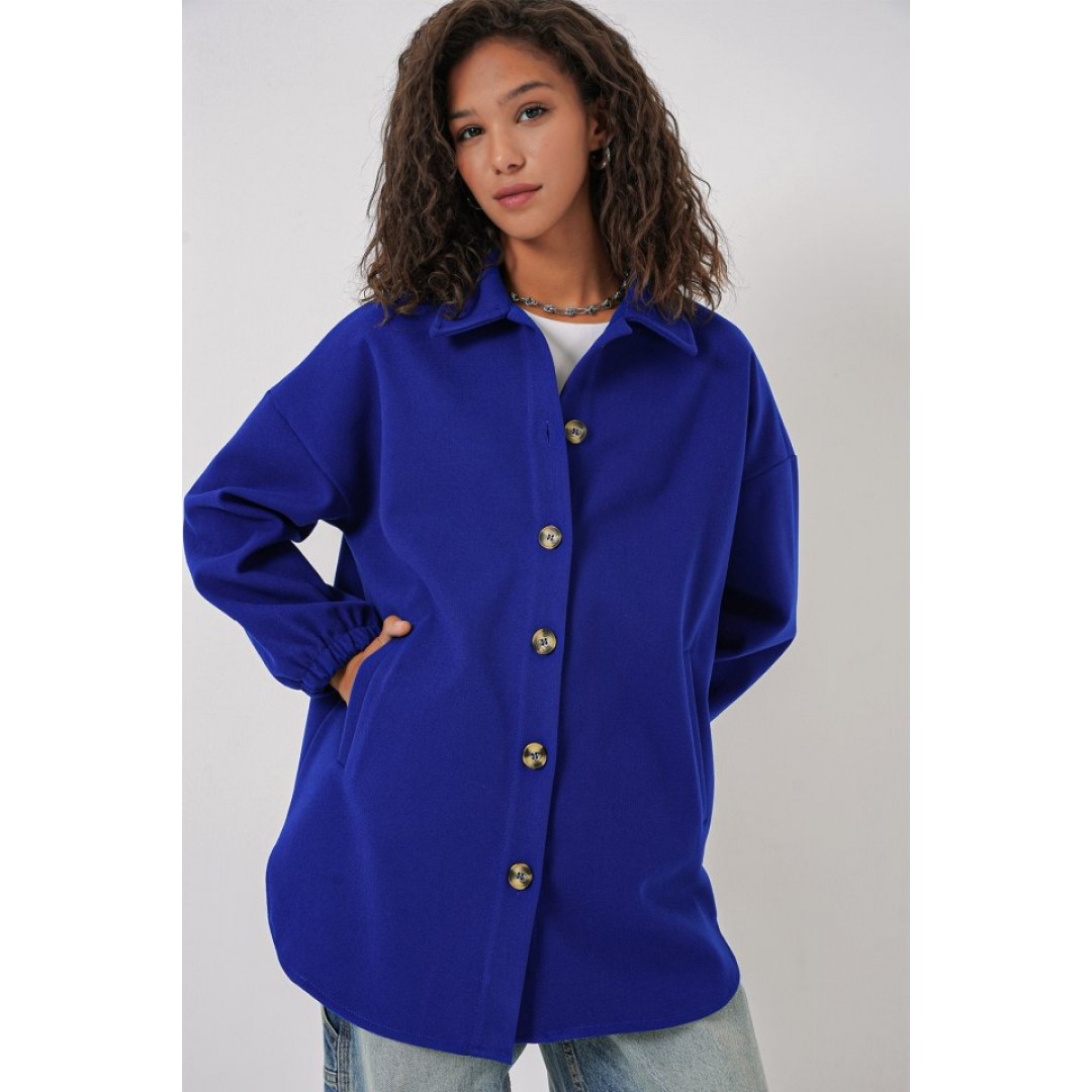 0674 Cepli Oversize Gömlek - Saks 145760 0674 Cepli Oversize Gömlek - Saks 145760