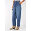 6688 Yüksek Bel Baggy Kot Pantolon - Lacivert 145772 6688 Yüksek Bel Baggy Kot Pantolon - Lacivert 145772