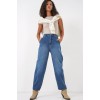 6688 Yüksek Bel Baggy Kot Pantolon - Lacivert 145772 6688 Yüksek Bel Baggy Kot Pantolon - Lacivert 145772
