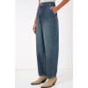 6688 Yüksek Bel Baggy Kot Pantolon - İndigo 145773 6688 Yüksek Bel Baggy Kot Pantolon - İndigo 145773