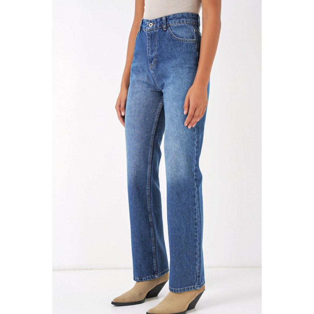 6687 Bol Paça Kot Pantolon - Mavi 145845 6687 Bol Paça Kot Pantolon - Mavi 145845
