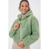 5193 Kapüşonlu Peluş Crop Ceket - E.Yeşil 145862 5193 Kapüşonlu Peluş Crop Ceket - E.Yeşil 145862