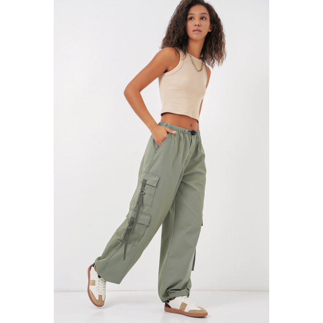 6691 Geniş Paça Kargo Pantolon - Çağla 145867 6691 Geniş Paça Kargo Pantolon - Çağla 145867