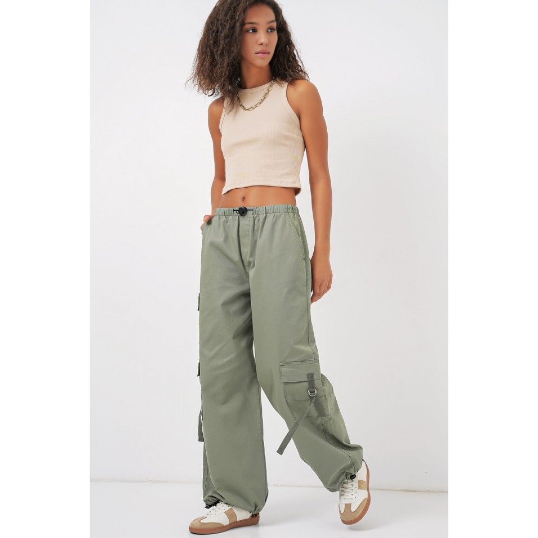 6691 Geniş Paça Kargo Pantolon - Çağla 145867 6691 Geniş Paça Kargo Pantolon - Çağla 145867