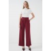 6647 Bol Paça Kumaş Pantolon - Bordo 145878